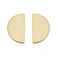 thumbnail image 5 of Au Naturale 14k Yellow Gold Half Circle Half Moon Stud Earrings - Minimalist Jewelry for Women | Made In Italy, 5 of 7