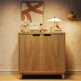 thumbnail image 5 of VEANERWOOD Wine Bar Cabinet with 2 Door Fluted Texture, Kitchen Sideboard Buffet with Wine Rack&Glass Holder for Living Room, 5 of 8