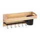thumbnail image 2 of Estante de pared de cocina con 6 ganchos Perchero Utensilios de cocina Titular Organizador Estantes flotantes para cocina Entrada, 2 of 9