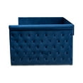 thumbnail image 2 of Baxton Studio Amaya Navy Blue Velvet Queen Size Daybed, 2 of 8
