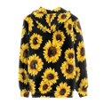 thumbnail image 4 of Renewold Black Zip Up Hoodies for Women Size 2XL Golden Sunflowers Print Jacket Premium Fabric Soft Wrinkle-Resistant Tops Casual Fall Sweatshirts with Pocket, 4 of 5
