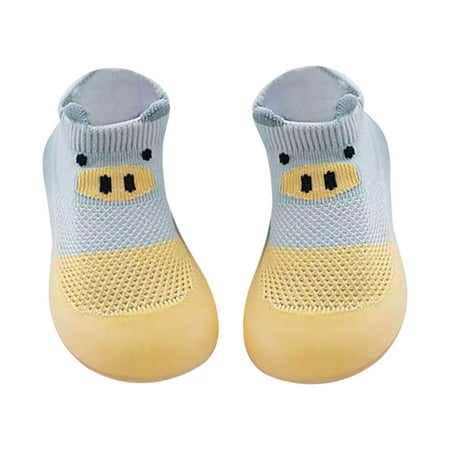 

Dopebox Sock Shoes Non-Skid Slipper with Rubber Soft Sole Breathable Cotton Walking Shoes for Girls Boys