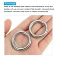 thumbnail image 4 of Uxcell 1" Seamless Metal O Rings, 6 Pack 304 Stainless Steel O-Ring Solid Round Rings for Macrame, DIY Craft,5x25mm, 4 of 5