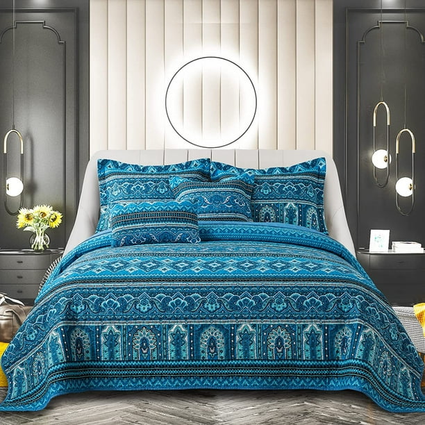 ZAOQI 100 Cotton King Size Quilt Bedding Set Clearance, Handmade