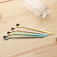 thumbnail image 6 of Long Handle Iced Tea Coffee Ice Cream Spoon Stainless Milk Cold Drink Stirring Spoons Colorful, 6 of 10