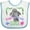 White and Blue, variant on Inktastic Daytona Beach Florida Cute Swimming Manatee Boys or Girls Baby Bib