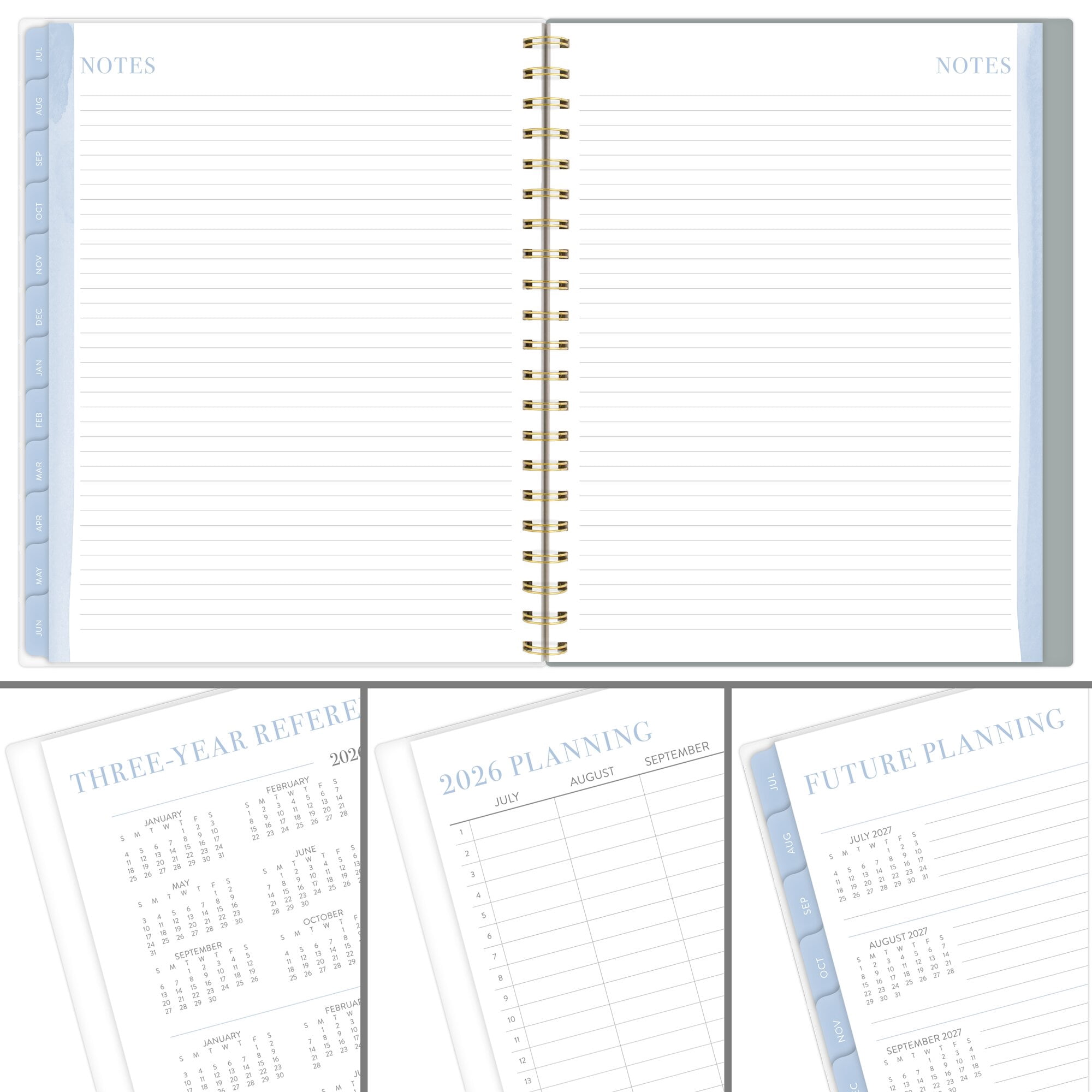 Leah Bisch for Mead Cambridge Academic 2026-2027 Weekly Monthly Planner Peony
