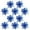 Blue, variant on Christmas Tree Ornaments Christmas Simulation Flower Xmas Ornament 10Pcs
