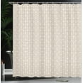 thumbnail image 3 of Ambesonne Floral Shower Curtain, Swirls Flowers and Strokes, 69"Wx84"L, Dark Eggshell Eggshell, 3 of 4