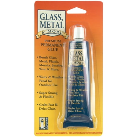 Glass, Metal & More Premium Permanent Glue 2oz (Best Way To Glue Plastic To Glass)