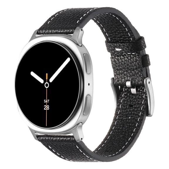 GadgetCom Replacement Band Compatible with Samsung Galaxy Watch8 40mm 44mm / Watch 8 Classic 46mm , Genuine Leather Strap Double-Sided Bracelet