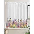 thumbnail image 2 of Bedroom Curtains 63 Inches length, Spring Floral Window Treatment Curtain Drapes, Summer Birds Botanical Fence Rod Pocket Curtain Panels for Living Room Kitchen, 42"x63", 2 Panels, 2 of 7