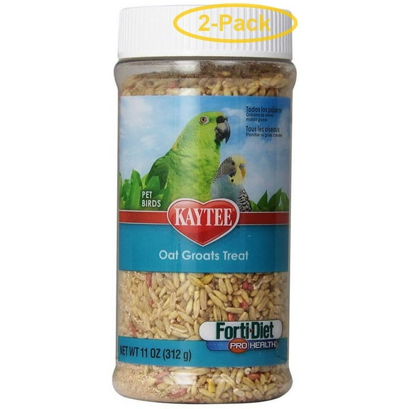 Kaytee Forti-Diet Pro Health Oat Groats Treat - All Birds 11 oz - Pack of 2