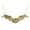 Gold, variant on Frightening Halloween Enamel Paint Flying Bat Metal Chain Pendant Necklace, Black