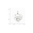 thumbnail image 2 of White Sterling Silver Charm Pendant 29 mm 23 Polished I Love Soccer Heart, 2 of 2