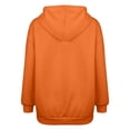 thumbnail image 5 of Women's Quarter Zip Hoodie, Soft Pullover Sweatshirt with Adjustable Hood, Long Sleeve Casual Streetwear for Everyday, Solid Color Comfortable Hooded Top for Women, Trendy Zip Up Design Orange, 5 of 7