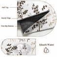 thumbnail image 6 of Round Rug 7Ft Washable Non-Slip, Brown Beige Botanical Circle Area Rugs for Living Room Bedroom, Watercolor Spring Floral Summer Leaf Indoor Floor Mats Carpet Runner for Home Decor Aesthetic, 6 of 8