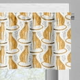 thumbnail image 3 of Ambesonne Leopard Valance Pack of 2, Savannah Animals Cheetahs, 42"X12", White Pale Orange, 3 of 5