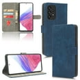 thumbnail image 1 of SaniMore for Samsung Galaxy A53 5G Premium PU Leather Case, [RFID Blocking] Card Holder Magnetic Wallet Cover with Practical Bracket + Detachable Wrist Strap Shockproof Protective Shell, Blue, 1 of 8