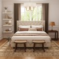 thumbnail image 3 of Linen Upholstered Platform Bed -Mattress Not Included, 3 of 17