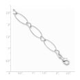 thumbnail image 5 of Auriga Fine Jewelry 925 Sterling Silver Oval Link Hearts Bracelet 7.5 inch for Women, 5 of 6