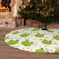 thumbnail image 6 of Yiaed Green Frog Print Christmas Tree Skirt , Tree SkirtsTree Mat for Christmas Winter Holiday Indoor Decorations-48", 6 of 7