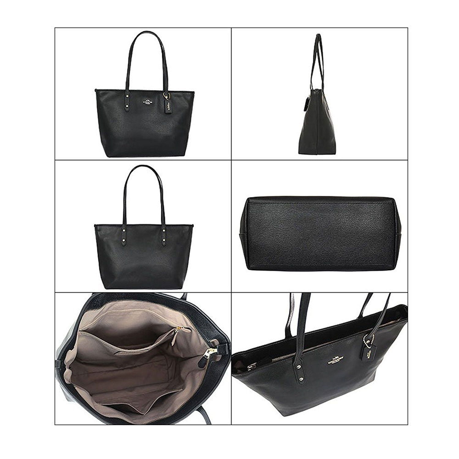 coach crossgrain city zip tote