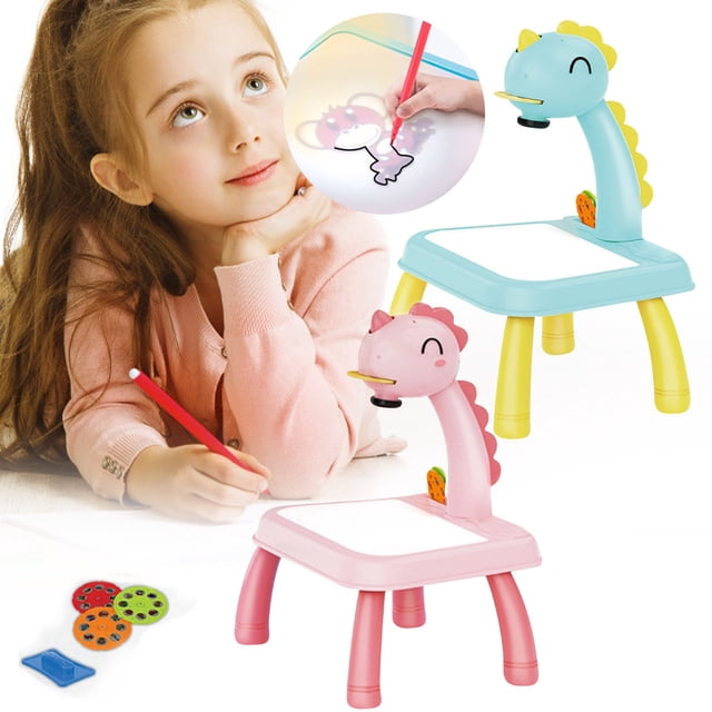 Xihbxyly Ventas Compras En Línea Escritorio de Proyectores de Estilo Dinosaurio Inteligencia de Niños y Música, Máquina de Pintura para Aprender de Jugar
