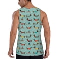 thumbnail image 3 of Easygdp Dachshund Dog Puppy Men's Tank Top, Sleeveless Muscle T Shirts, Breathable, Quick-Dry, Loose for Gym, Running, Fitness - Large, 3 of 9