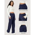 thumbnail image 6 of TEMOFON Women's Wide Leg Sweatpants with Pockets High Waisted Lounge Pants Casual Drawstring Athletic Joggers, 6 of 7