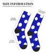 thumbnail image 3 of Disketp Blue And White Polka Dot Unisex Mid-Calf Socks Lightweight Breathable Ventilation Ankle Socks, 3 of 7