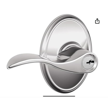 SCHLAGE Accent Lever with Wakefield Trim Keyed Entry Lock in Bright Chrome - F51A ACC 625 WKF