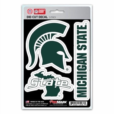 Michigan State Spartans Autocollants Découpés Équipe 3 Pack