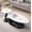 White&Black, variant on YWEN Faux Marble Nesting Coffee Table Set of 2,Modern Coffee Table Set with End,Oval Living Room Table with Gold Metal Base,White Marble Grain Top & 1 Drawer,Stack Tea Table Set