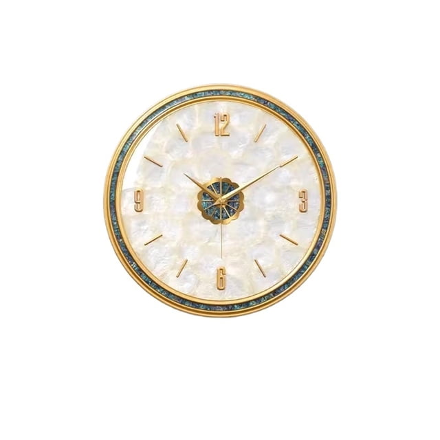 Clock, Living Room Wall Clock, Brass Luxury Wall Clock, Circular Wall Clock, Suitable For Hotels, Restaurants, Offices.