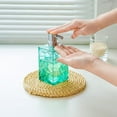 thumbnail image 3 of Clear Acrylic Bathroom Accessories Set - Rust-Free, Transparent Design - Includes Soap Dispenser, Toothbrush Holder, Cup, Soap Dish, and Toilet Brush 5-Piece (Teal Blue), 3 of 4