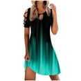 thumbnail image 1 of EQWLJWE Robes pour Femmes 2023 Liquidation Robe Décontractée Amincissante à Manches Courtes Imprimées Épaules Dénudées Grande Taille, 1 of 5