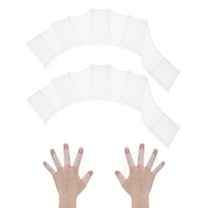 Uxcell 1 Pair Silicone Swimming Gloves Webbed Half-Finger Frog Type Large Gloves White
