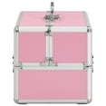 thumbnail image 3 of vidaXL Make-up Case 22x30x21 cm Pink Aluminium, 3 of 5