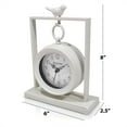 thumbnail image 2 of Westclox White Vintage Style Metal 8" Bird-Watching Analog QA Table Clock, 2 of 5