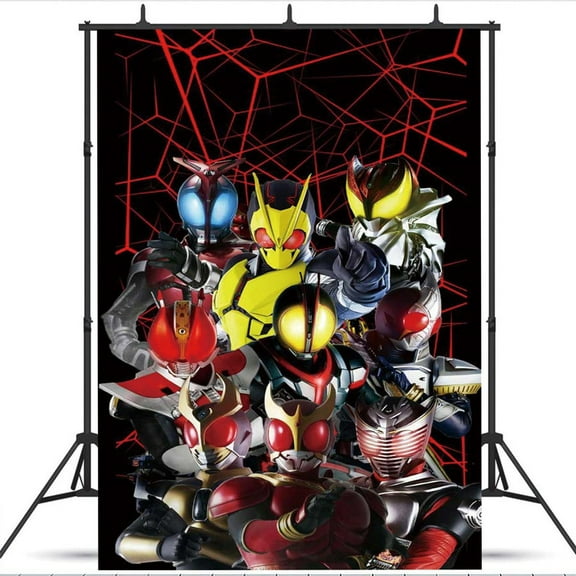 Kamen Rider Party Supplies Backdrop Banner Poster Birthday Decorations Background for Photography Taspestry