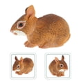 thumbnail image 4 of KAKOWELY Cottontail Rabbit Home Decor Plastic Miniature Animal's Figurine Desktop Decor,3.74X"X2.68"X1.97", 4 of 5