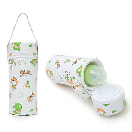 Jeobest Baby Insulated Bottle Tote Bag - Baby Bottle Warm Bag - Baby Feeding Bottle Insulation Bag Warmer Storage Holder Baby Bottle Breast Milk Storage Bag (Single barrel) (Color Random)