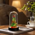 thumbnail image 5 of YingYouFu Lighted Christmas Cloche Decor, Battery Operated Mini Scene Ornament, Tabletop Tree Dome Decoration for Party Home Gift Present Display, 5 of 7