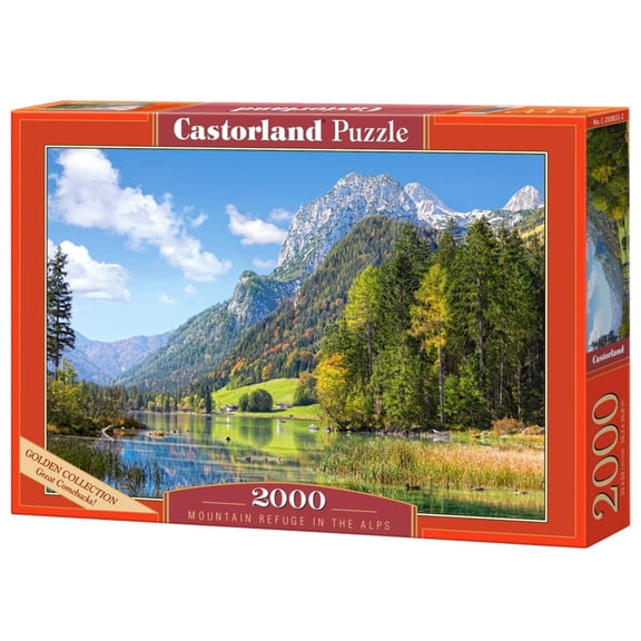 2000 Piece Jigsaw Puzzles, Mountain Refuge in the Alps, Germany, Idyllic Landscape, Tyrolean Alps, Adult Puzzles, Castorland C-200832-2