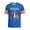 Blue, variant on Men's US 250th Anniversary T-Shirt with Jet Smoke Flag and America Strong Text Featuring Star Spangled Sleeves Navy M