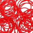 thumbnail image 3 of ROSENICE  100 Pcs Colorful Hair Ties Hairbands Small for Braiding Child Red, 3 of 8