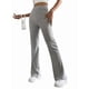 thumbnail image 1 of Pantalones Anchos de Pierna para Mujer, de Cintura Alta, para Estar en Casa, con Cintura Elástica, para Otoño e Invierno, Informales, de Punto Gris L, 1 of 9