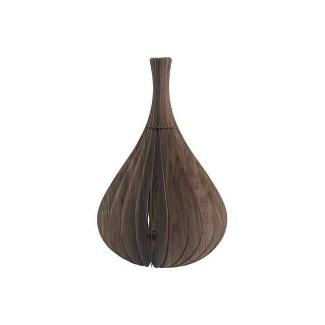 ORE International I-CLBWN 19.75 in. Calabash Wood Ceiling Pendant & Table Lamp, Walnut