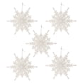 thumbnail image 1 of 5 unids copo de nieve en forma de árbol de navidad colgante copos de nieve colgando la decoración de la fiesta de la casa, 1 of 8